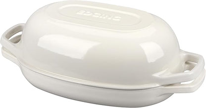 EDGING CASTING Enameled Cast Iron Oval Dutch Oven Pot by EDGINGCOOKWARE