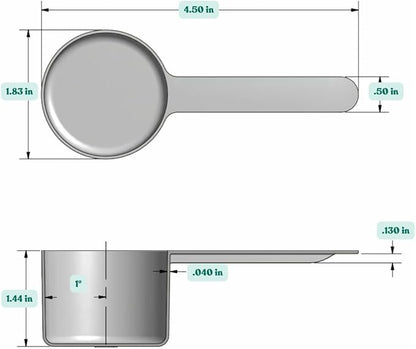 53 mL Long Handle Plastic Measuring Scoop - Image 2