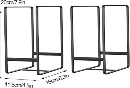 2 Pack Large Plate Holders Organizers Upright Cabinet Dish Drying Racks Metal - Image 8