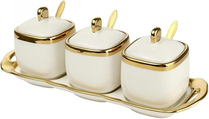 Porcelain Condiment Jar Spice Container - Image 2