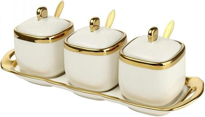 Porcelain Condiment Jar Spice Container - Image 2