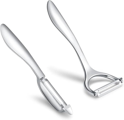 Set of 2 Stainless Steel Vegetable Peeler, Y-Shaped and I-Shaped Stainless - Image 3