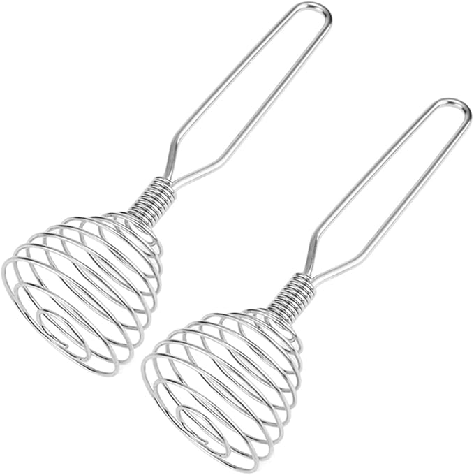 Stainless Steel Spring Coil Whisk Set 2 Pack, Wire Whip Egg Beater, Kitchen by lelasety