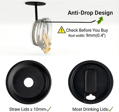 4 Pack Adhesive Cabinet Door Organizer, 2 Baskets + 2 Tumbler Lid Holders - Image 3