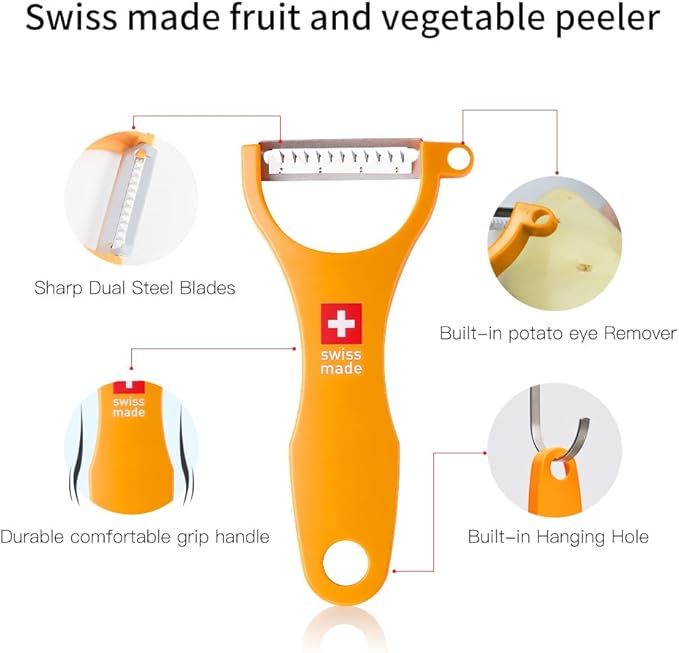 Original Swiss Made Peeler Vegetable&Fruits stainless steel blade Peeler - Image 6