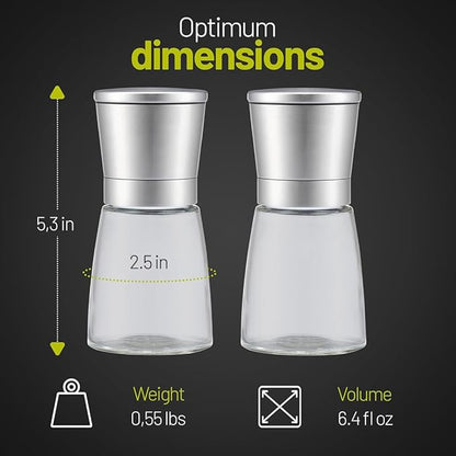 ZOLMER® Premium Stainless Steel Salt and Pepper Grinder Set | Adjustable - Image 6