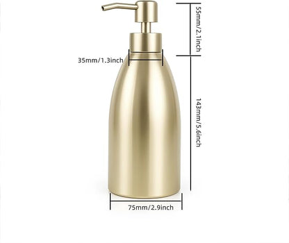 304 Stainless Steel Soap Dispenser 16oz Rust-Proof Liquid Soap Pump Bottle - Image 6