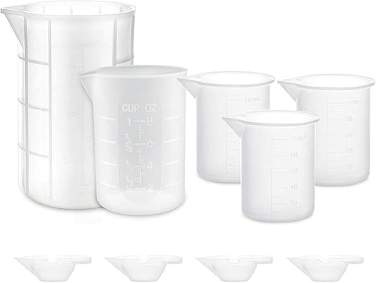 Gartful 9PCS Silicone Mixing Cups Set, Resin Casting Tool Kit, DIY Craft Set by Gartful