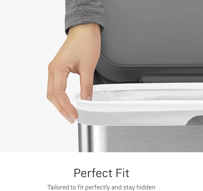 simplehuman Code Q 60 Count, Dispenser Pack Custom Fit Liners, Drawstring Trash - Image 2