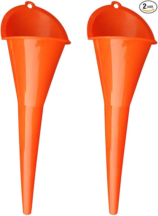 2PCS Long Neck Oil Funnels, Plastic Funnel by JOYCOURT