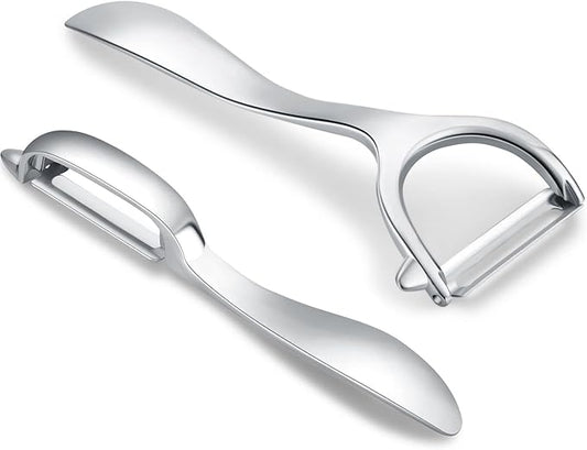 Set of 2 Stainless Steel Vegetable Peeler, Y-Shaped and I-Shaped Stainless by Honsen