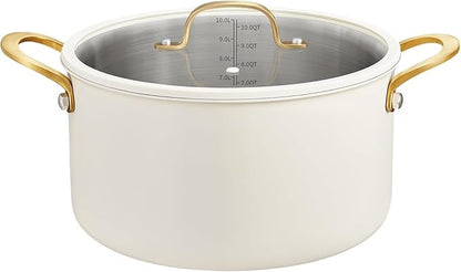 BEZIA Large Stainless Steel Stock Pot, 12 Quart Large Cooking Pot by BEZIA