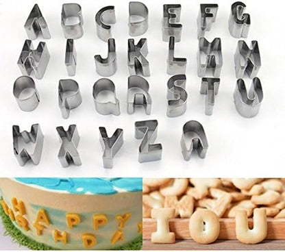 Mini Alphabet Number Cookie Cutters Sets of 37 Pieces Letter Mold Tools - Image 6