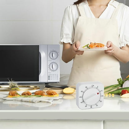 Square 60 Minute Mechanical Kitchen Timer - Image 7