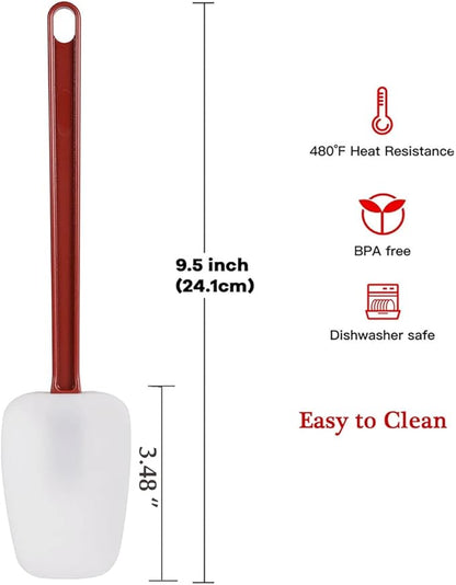 Commercial Spoonula Rubber Spatula Set, High Heat Spatula Spoon 9.5 Inches - Image 7