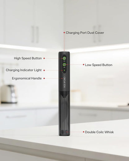 CIRCLE JOY Rechargeable 2-Speed Handheld Milk Frother - Image 8