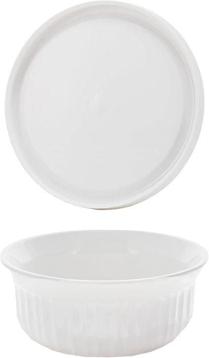 CorningWare FS16 16oz Round French White Casserole Dish w/F-16 French White - Image 4
