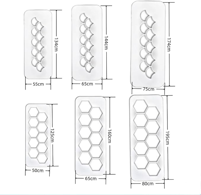 Hexagon Cookie Cutter Cake Mold Fondant Cutters, Fishscale Circle Cookie Cutters - Image 2
