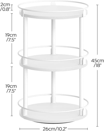 YATINEY Spice Rack, 3-Tier Turntable Organizer - Image 7