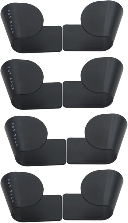 4 Pairs Pot and Pan Lid Holder Self Adhesive Wall Mount Storage Organizer Pot by OZXNO
