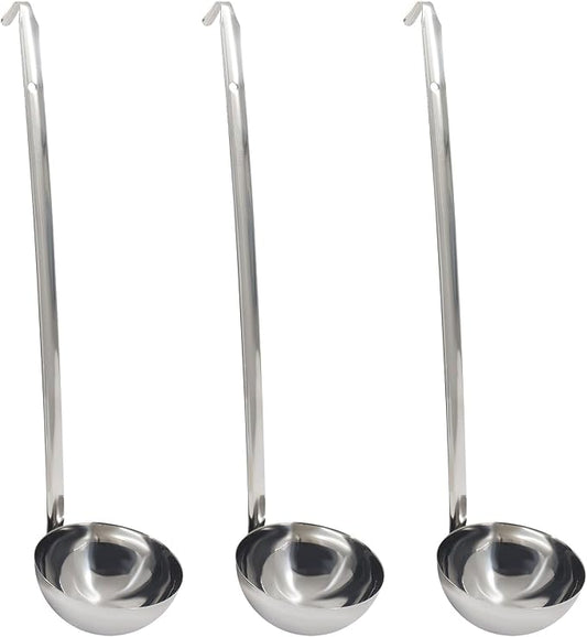10 Oz Stainless Steel Ladle, Portioning and Serving Soup and Stew in by Auvotuis