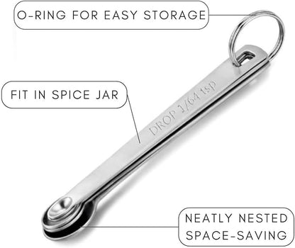 5Pcs Teaspoon Measuring Spoons, 1/4 tsp, 1/8 tsp, 1/16 tsp, 1/32 tsp, 1/64 tsp - Image 6