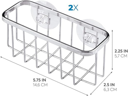 iDesign Gia Stainless Steel Dish Sponge Holder Basket - Image 3