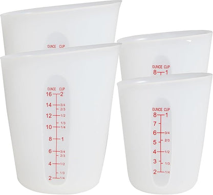 ZUYEE Silicone Measuring Cups Flexible Measure Cups Chocolate Melting Squeeze by ZUYEE