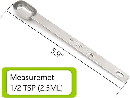 1PCS 1/2tsp Single Measuring Spoon, Stainless Steel Long Handle Individual - Image 2