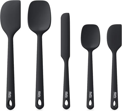 Redfly Silicone Spatula Set, 5 Piece Food Grade Silicone Cooking Utensils Set by Redfly