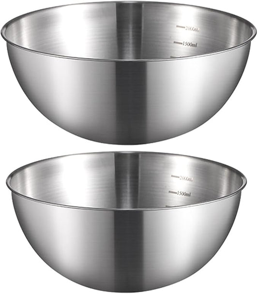 Stainless Steel Salad Bowls Set of 2 Mixing Bowl by AIYoo