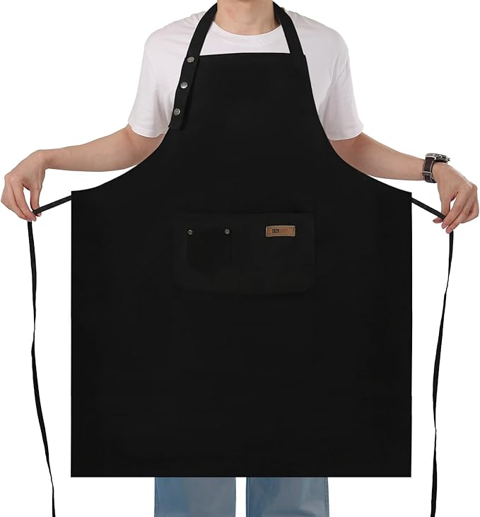 Yuubin Extra Large Aprons for Men Adjustable Button Apron by Unknown