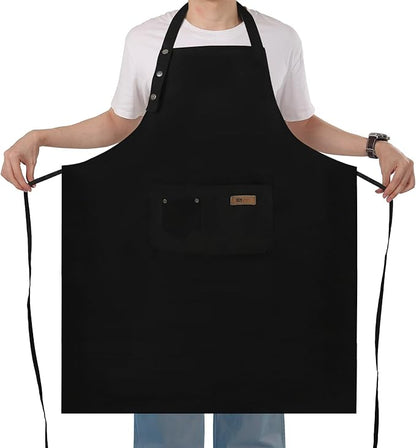 Yuubin Extra Large Aprons for Men Adjustable Button Apron by Unknown