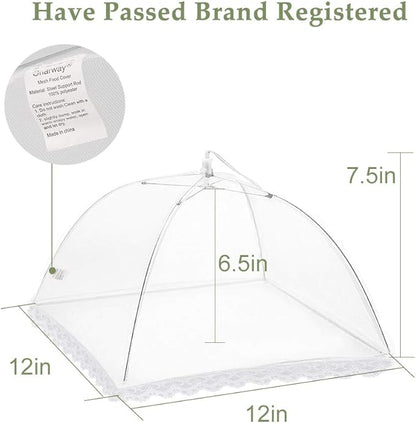 Onarway 3 Pack Food Covers 12 Inch Pop-Up Encrypted Mesh Plate Serving Tents - Image 2