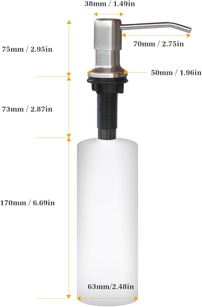 Soap Dispenser for Kitchen Sink, Built in Sink Soap Dispenser Lotion Dispenser - Image 5