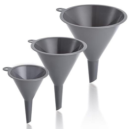 Plastic Kitchen Funnel Set of 3, Durable Round Food Grade Cooking Funnels by Unknown