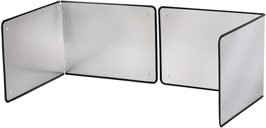 Silver Large 2 Pieces 2 Sided Stainless steel Splatter Guard by LTSEAME