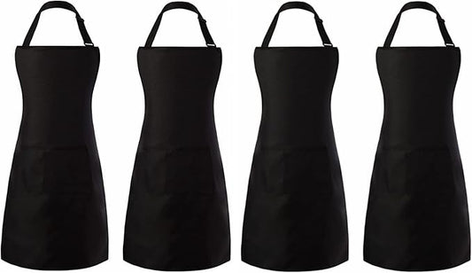Tosewever 4 Pack Adjustable Bib Apron Waterdrop Resistant Apron by Tosewever