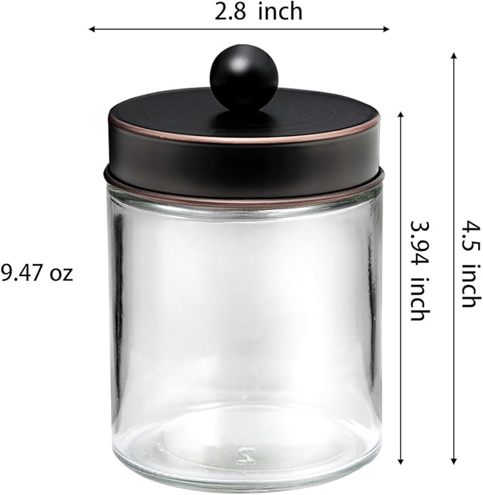 Apothecary Jar Canisters Bathroom Vanity Organizer - Image 6
