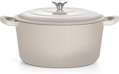 TeamFar Enameled Cast Iron Dutch Oven, 7qt Dutch Oven Pot Nonstick Cookware by TeamFar