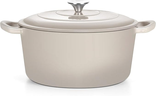 TeamFar Enameled Cast Iron Dutch Oven, 7qt Dutch Oven Pot Nonstick Cookware by TeamFar