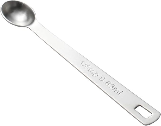 1PCS 1/6 Teaspoon Single Tiny Measuring Spoon, Small Individual Stainless Steel by BERYLER