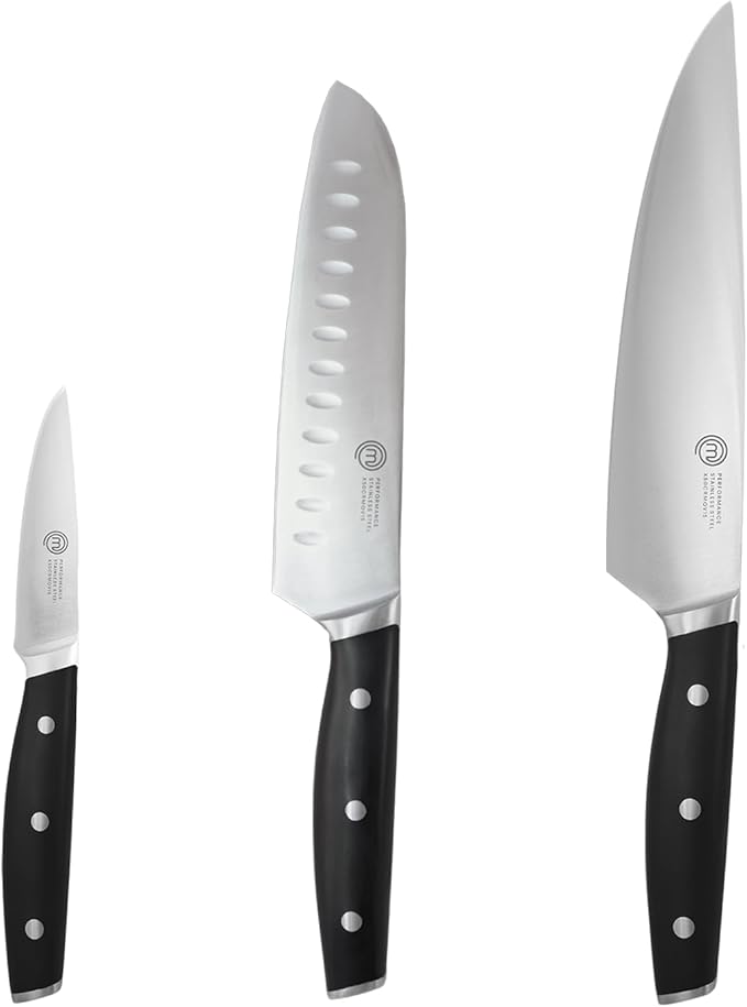 MasterChef Chef Knife Set of 3 Professional Quality Kitchen Knives by MasterChef