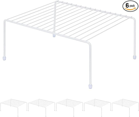 Medium Cabinet Storage Shelf Rack, 6 Shelves, Kitchen Counter and Cabinet Shelf by JBESUHI