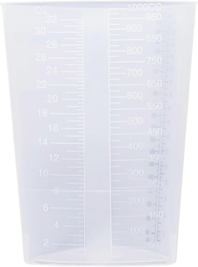Vakly Plastic Graduated Triangular Intake Output Container 32 ounce Three-Sided - Image 9