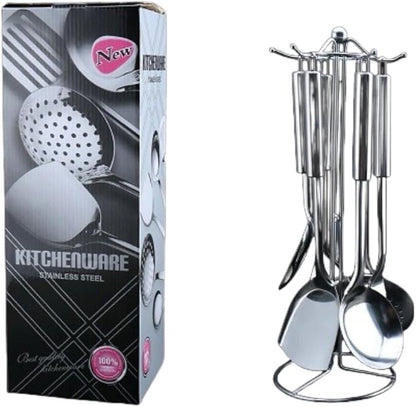 Stainless Steel Cooking Utensils Set, Wok Utensils Set Include Wok Ladle - Image 6