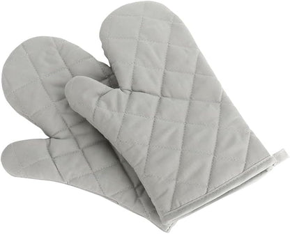 Oven Mitts, Premium Heat Resistant Kitchen Gloves Cotton & Polyester Quilted by Nachvorn