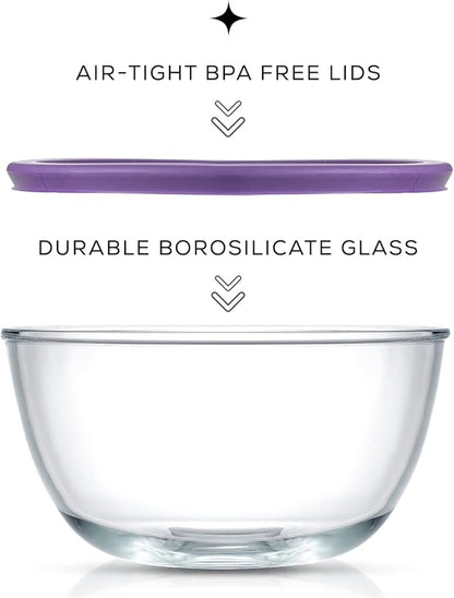 JoyJolt Very Peri 8pc Glass Mixing Bowls - Image 4