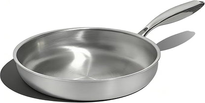 Umite Chef 10 Inch Stainless Steel Frying Pan, Non-Toxic 5 Ply Stainless Clad by UmiteChef