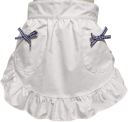 CRB Fashion Waist Apron Kitchen Cooking Restaurant Cotton Bistro Half Aprons by CBTRFashion